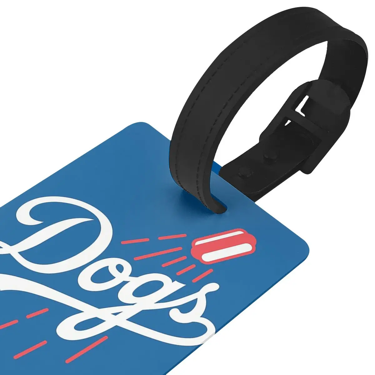 Dodger Hunde-blaue Gepäck anhänger Koffer zubehör Reise mode Gepäck Boarding Tag tragbare Etiketten halter ID Name Adresse