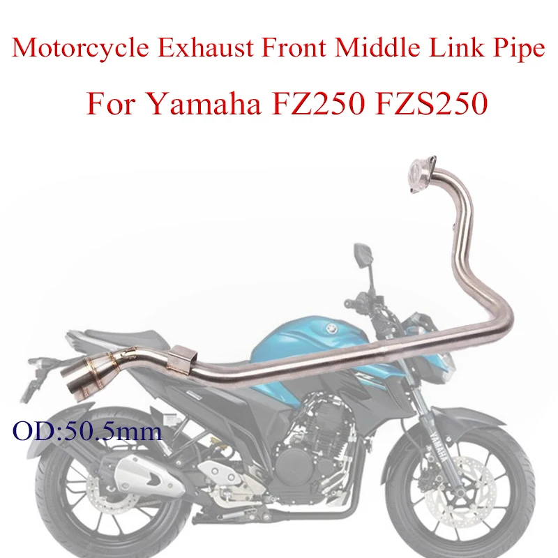 

Motorcycle Exhaust Modified Muffler Front Mid Link Pipe Slip on For Yamaha FZ 250 FZS FZ250 FZS250 Escape Moto 51MM