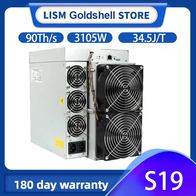 Bitmain Antminer S19 90Th/s 82Th/s S19 86Th/s 3105W Bitcoin Miner Profitable Crypto Mining Machine With PSU BTC Asic Miner