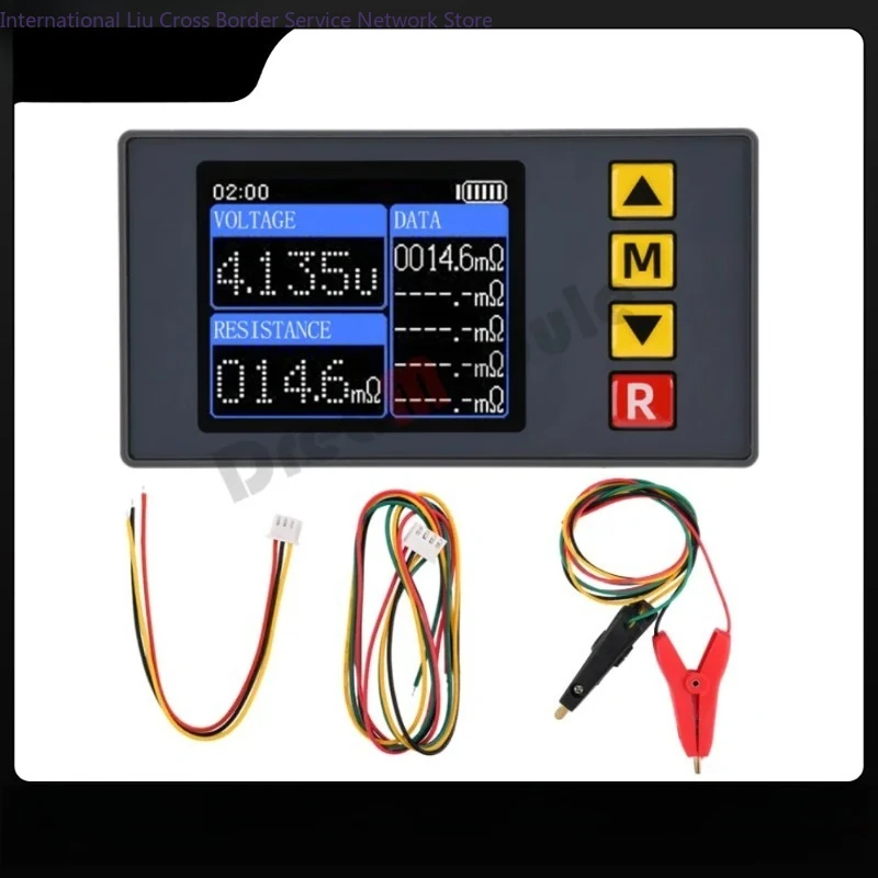 TS457 1.77inch Battery Tester Voltage Internal Resistance Meter Built-in Storage Function 4-wire DC5V Tester for 18650 Battery