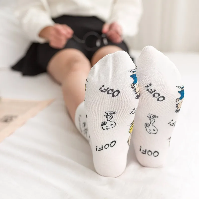 Snoopy Mid-calf Socks Children Cartoon Cotton Socks Women Men Breathable Anime Sports Socks Casual Student Personalize Sock Gift