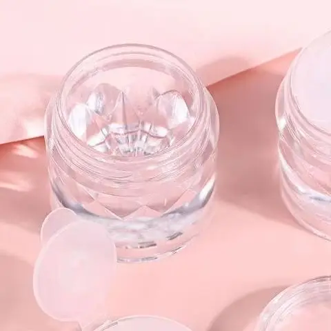 2/5 قطعة برطمانات المغربل الفارغة مع حاوية مسحوق فضفاضة شبكية غطاء شفاف لتقوم بها بنفسك زجاجات مستحضرات التجميل القابلة لإعادة الملء #1