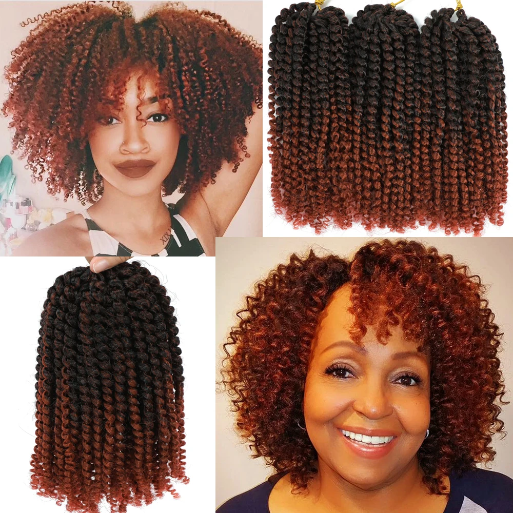 Marlybob Kinky Curly Crochet Hair Synthetic Braids Hair Extensions Soft Mali Bob Crochets Braids cheveux for Goddess Twist Hair