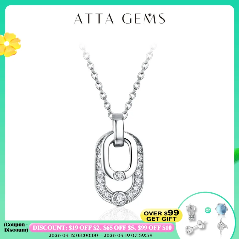 

ATTAGEMS 2024 роскошное круглое ожерелье с кулоном из муассанита 2,2 мм для женщин серебро 925 пробы Сверкающее свадебное украшение для вечеринки ювелирные изделия в подарок