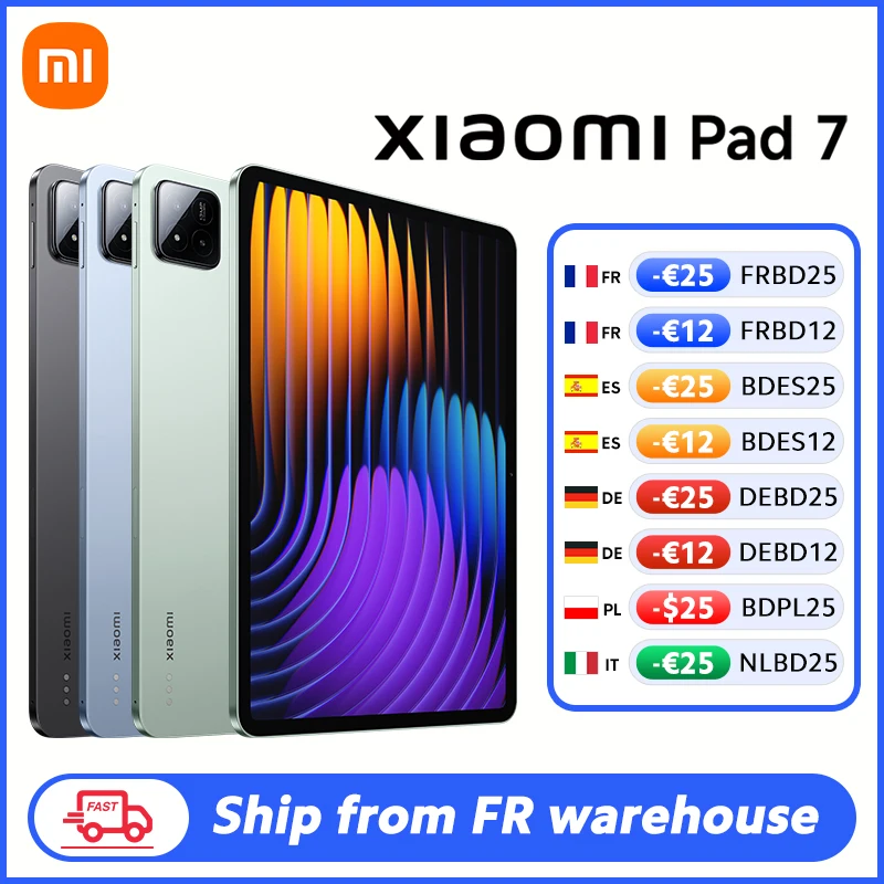 Xiaomi Pad 7 Version mondiale Mi tablette Snapdragon 7 + Gen 3 11.2 "3.2K 144Hz écran Adreno GPU 45W Turbo charge 8850mAh
