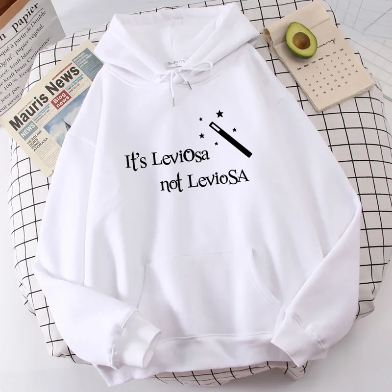 

It's Leviosa Not Leviosa Printed Hoodie Fe Fashion Oversize Hoody Autumn O-Neck Sweatshirt Casual Fleece Soft Pullover