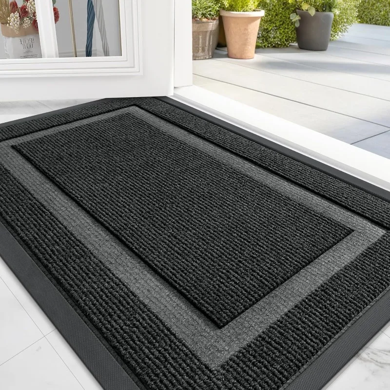 

OLANLY Front Door Mat Indoor Outdoor Entrance, Waterproof All-Season, All-Weather Doormat, Sturdy Natural Rubber, Fade Resistant
