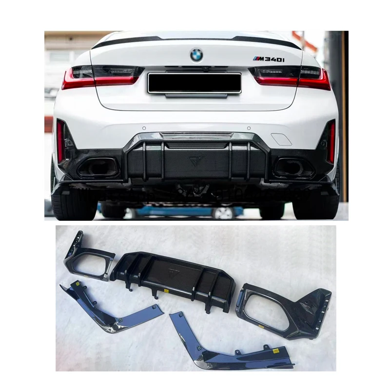 

For BMW G20 LCI Bodykit Accessories Wet Carbon Fiber Rear Bumper Lip Sports Design Style Forge Carbon Fiber Body Kit Lip