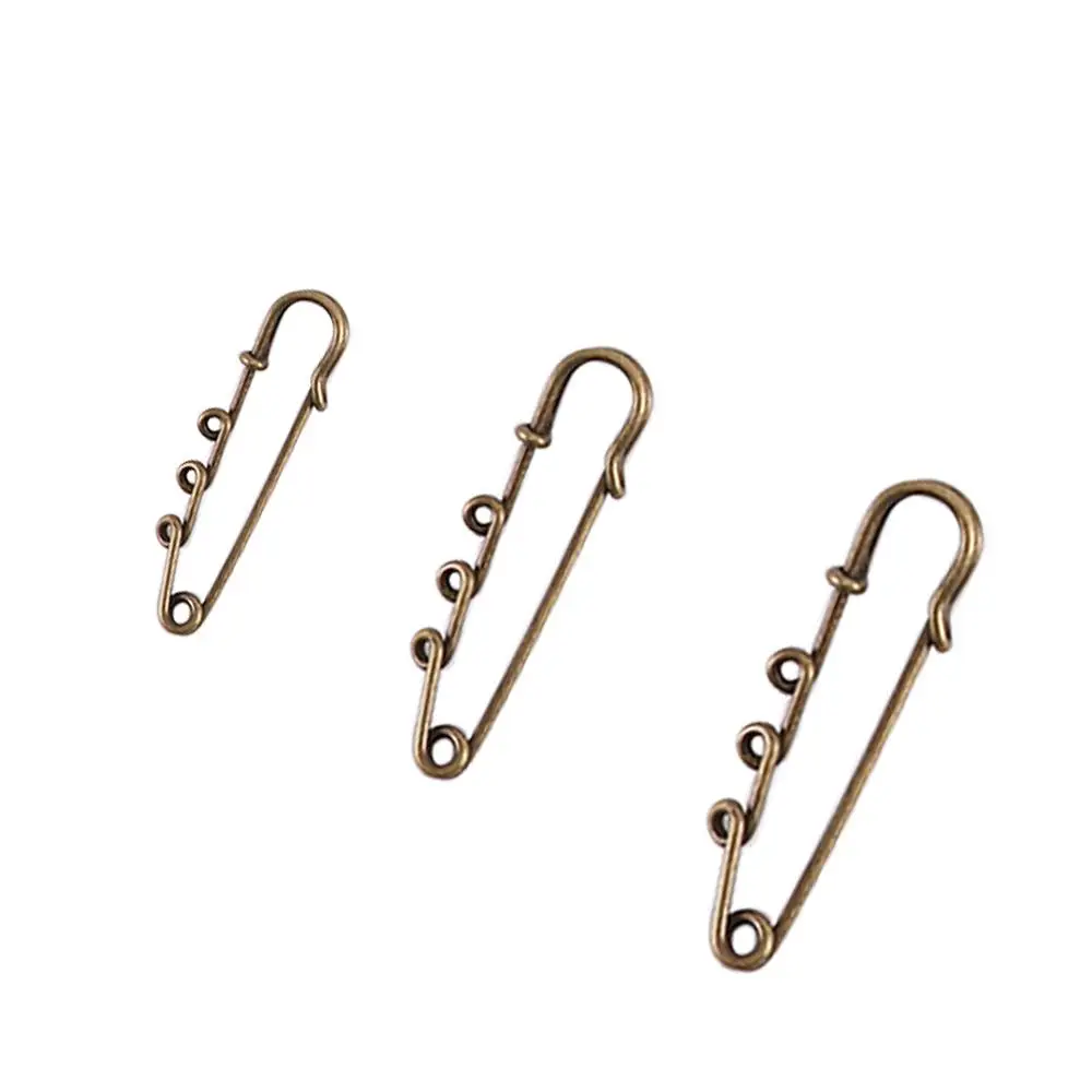 

10pcs 50/65/70mm Duty Safety Metal Pin Fastener 3 Holes For DIY Brooch Jewelry Craft Making Material Handicraft Accessories