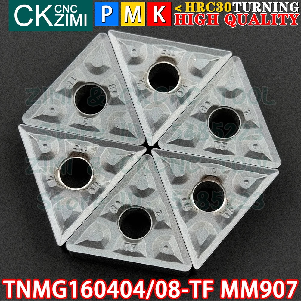 TNMG160404-TF MM907 TNMG160408-TF MM907 Carbide Inserts External Internal Turning Inserts Tools TNMG CNC Metal Lathe Cutter Tool