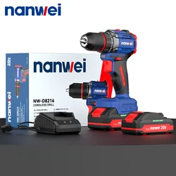 NANWEI 20V Brushless Knockout Impact Drill Home Use Electric Drill Electric Screwdriver Metal Ratchet Collet