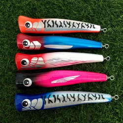 1pc 21cm 100g Pencil Wooden Lures Saltwater Fishing Bait Handmade Wooden Topwater Artifical Pencil Fishing Lure