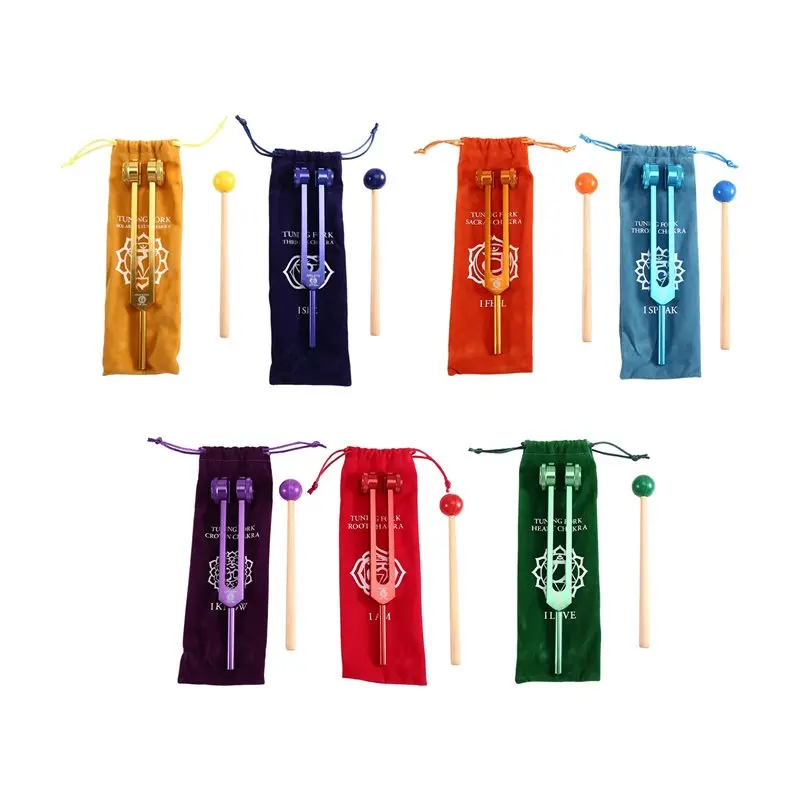 For Healing 7 Chakra Tuning Forks Set For Meditation, Yoga Sound For Healing, Frequency Therapy