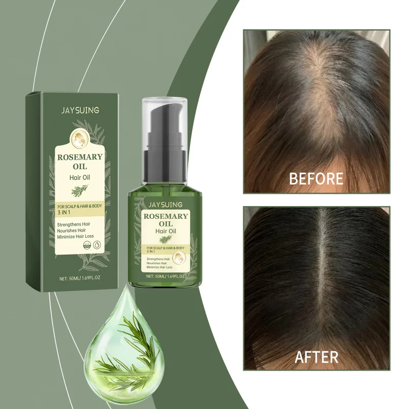 

Rosemary Hair & Body Oil - Nourishes Dry Hair & Skin, Reduces Frizz, Adds Shine & Softness With Natural Aroma