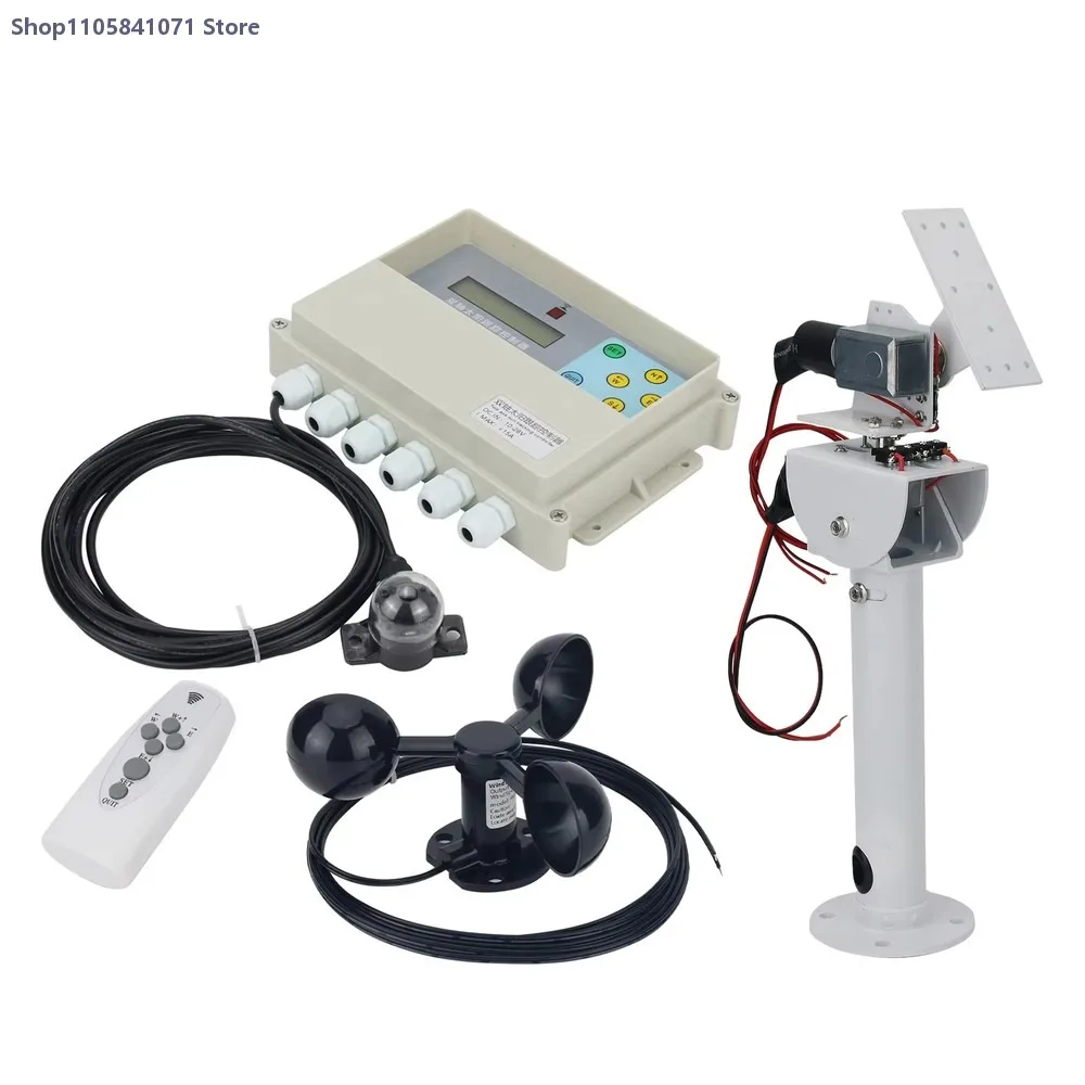 Dual Axis Solar Tracker Controller Automatic Solar Tracking System with Remote Control Wind Speed Sensor DC Pan Tilt