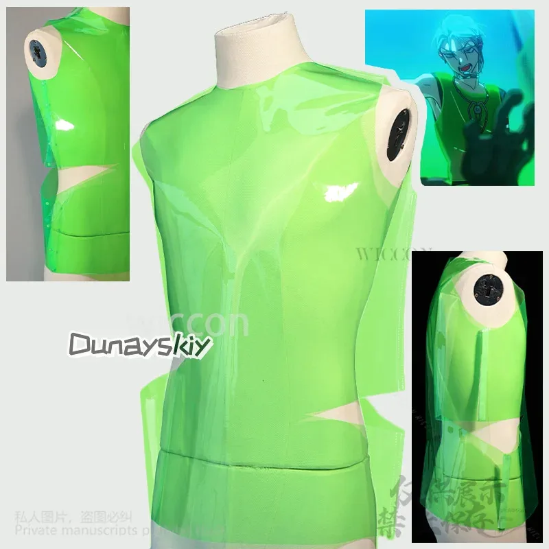 

Hot Korea Anime Alien Stage R7 Blink Gone Cosplay Costume Green Vest Fashion Accessories Y2K Jirai Kei Suit Cosplay