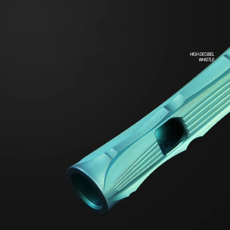 1PC Titanium Alloy Portable Outdoor Survival Whistle High Audio High Decibel Metal Pendant
