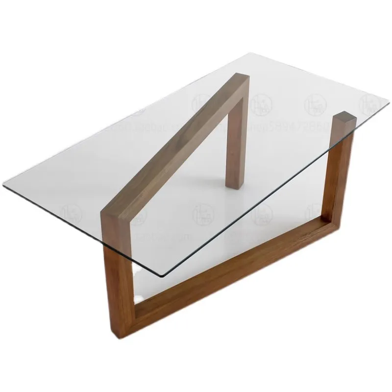 Nordic light luxury acrylic coffee table sofa transparent table S-shaped tea table living room, coffee table small apartment