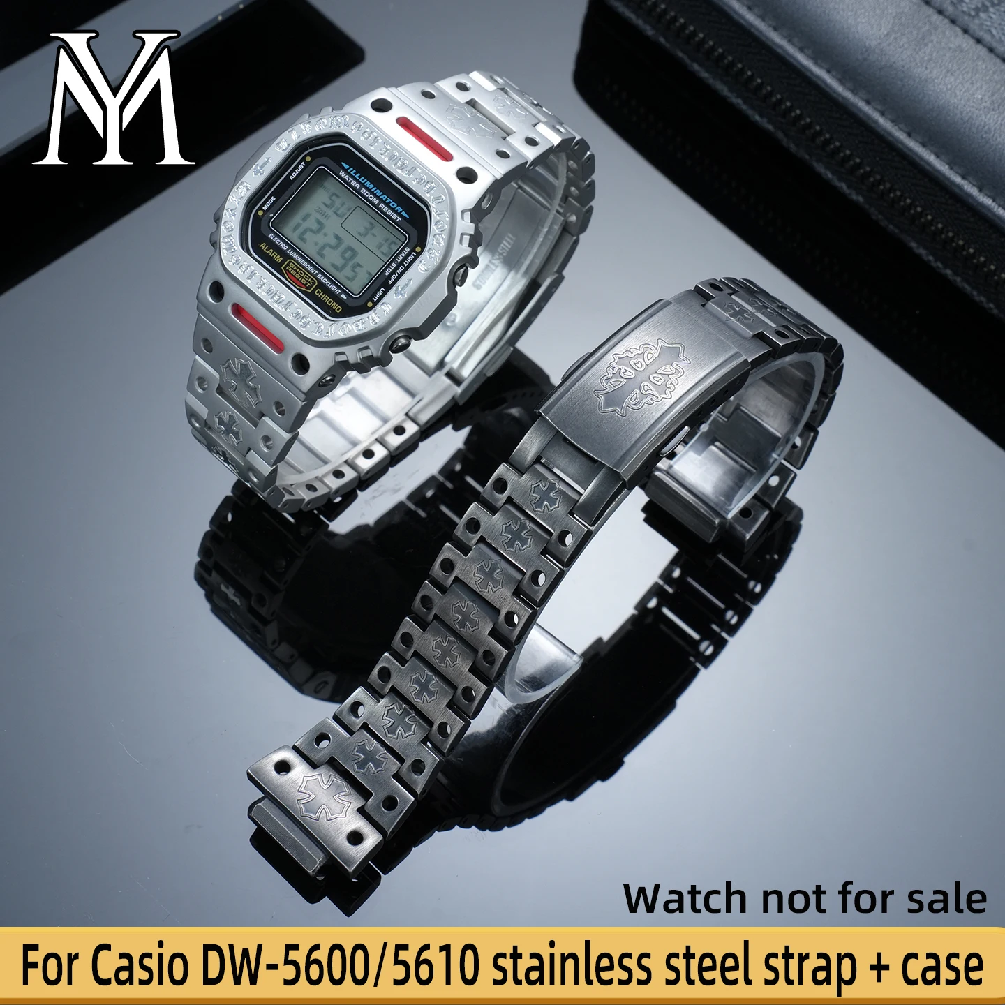 

Ремешок для часов Casio DW-5600/5610 из нержавеющей стали, модифицированный корпус для часов GW-B5600 из нержавеющей стали, мужской ремешок для часов 16 мм, аксессуар.