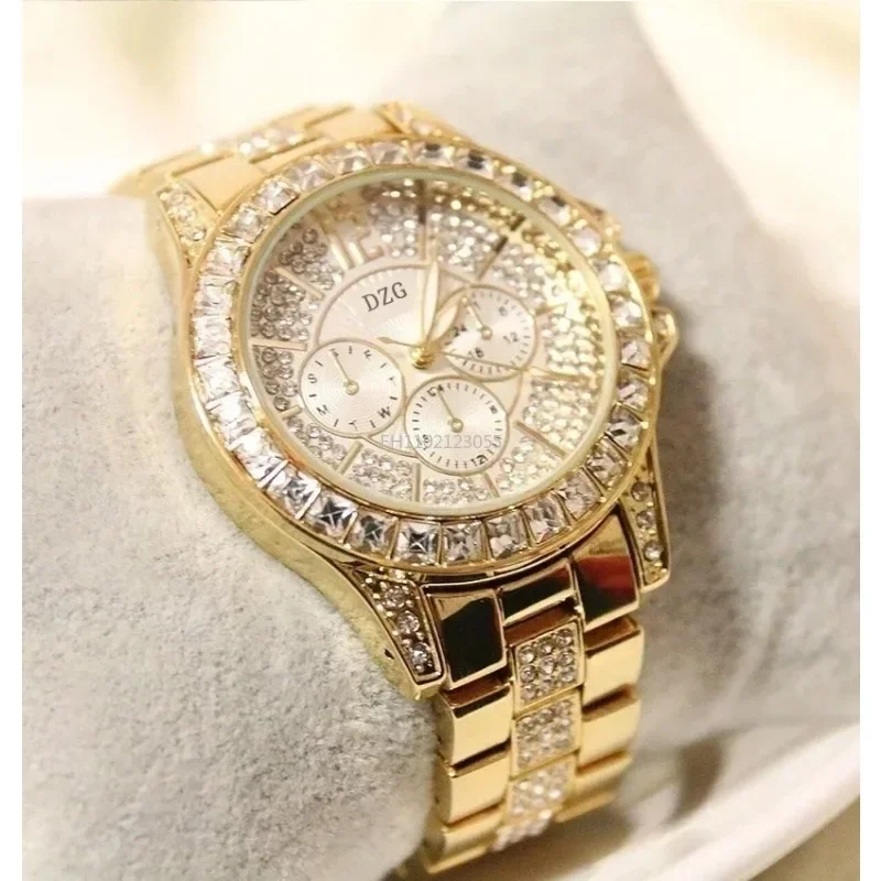 Diamond Women Watches Gold Watch Ladies Wrist Watches Luxury Brand Rhinestone Womens Bracelet Watches Female Relogio