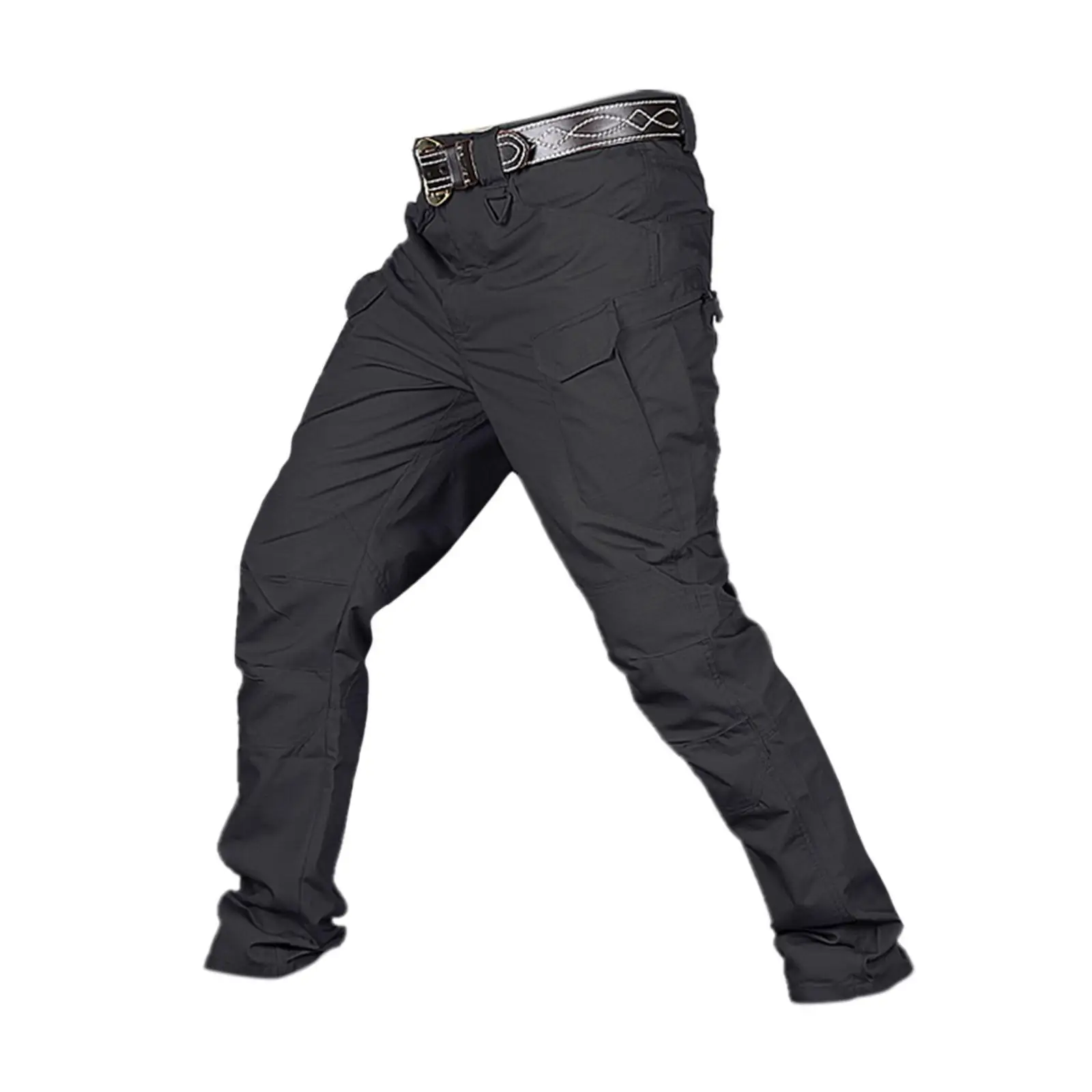 Mens Streetwear Casual Cargo Work Pants Amy Trousers Multi Pockets _ view 3