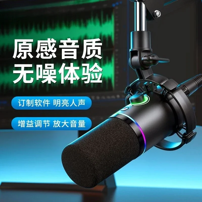 200X dynamic microphone computer live streaming host live professional recording game noise reduction universal