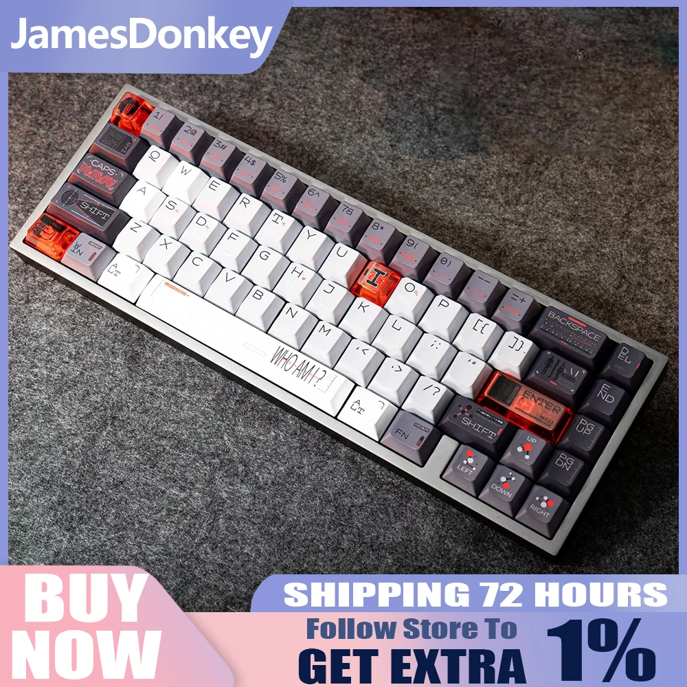 

Проводная механическая клавиатура JamesDonkey R3TMR, магнитный переключатель 8K, алюминий с ЧПУ, 8000 Гц, RT0,01 мм, игровая клавиатура для киберспорта, аксессуар для ПК