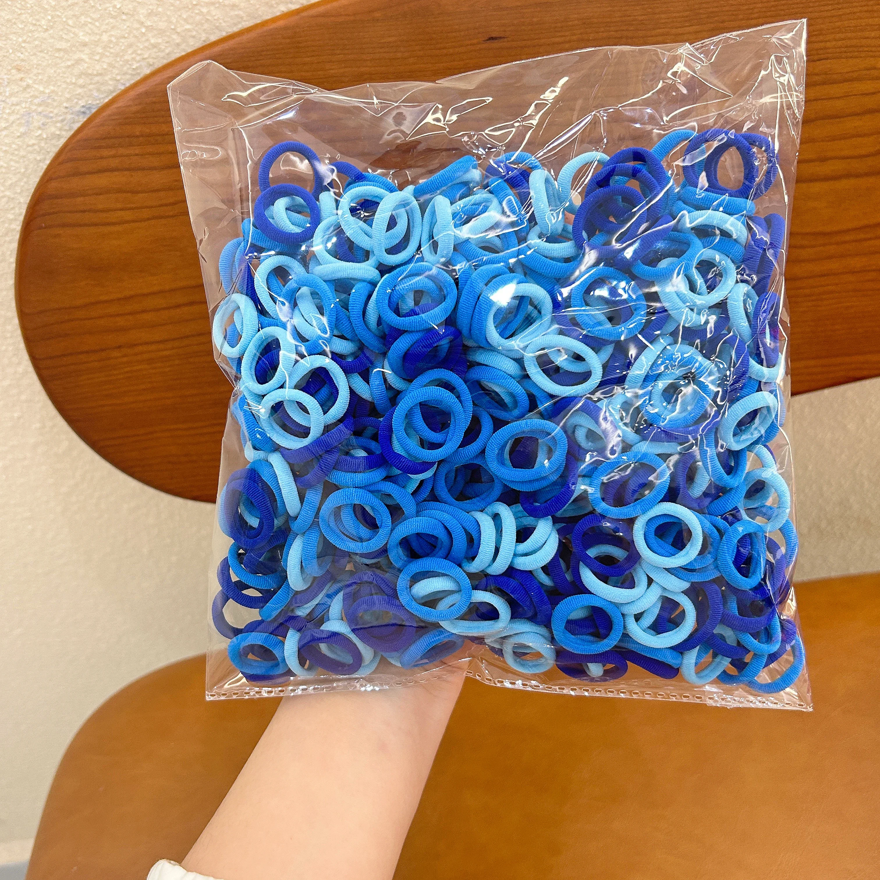100/200/500pc Kinder Haar Zubehör Mit Hoher Elastizität Modische Nylon Haar Seil Einfache Grundlegende Stirnband