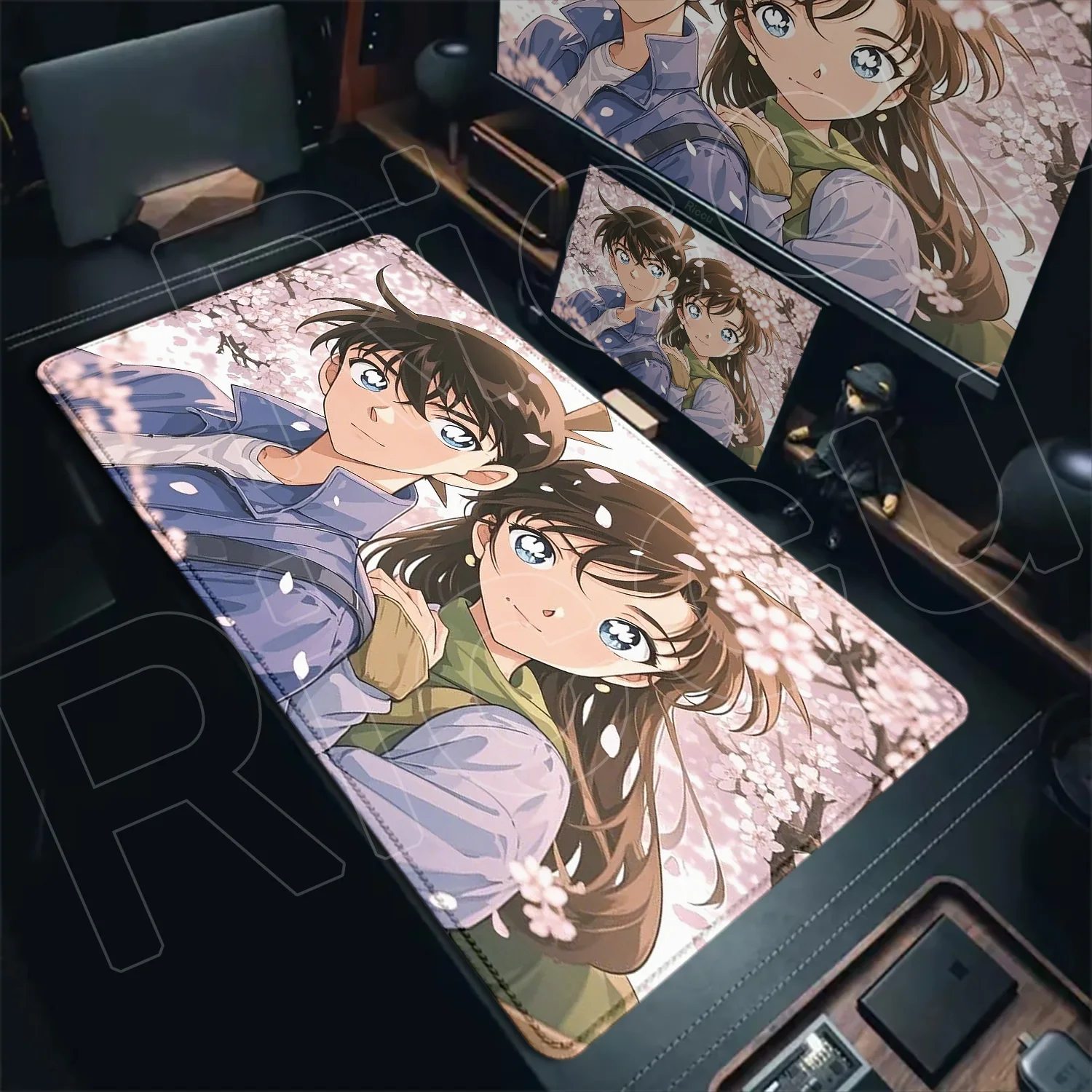 

HD Print Anime Detective Conan Mousepad Computer PC Game Locking Edge Non-slip Rubber Mouse Pad Large XXL Keyboard Mice Desk Pad