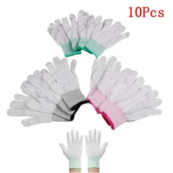 10Pair Mobile Phone Repair Anti Static Carbon Fiber Gloves ESD Electronic Working PU Painted Finger Hand Protective Tools