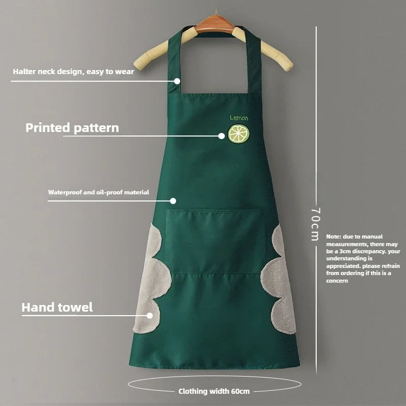 Printable Apron, Waterproof and Oil-resistant, Suitable for Home Kitchen and Restaurant Use, with A PVC Surface for Wiping Hands