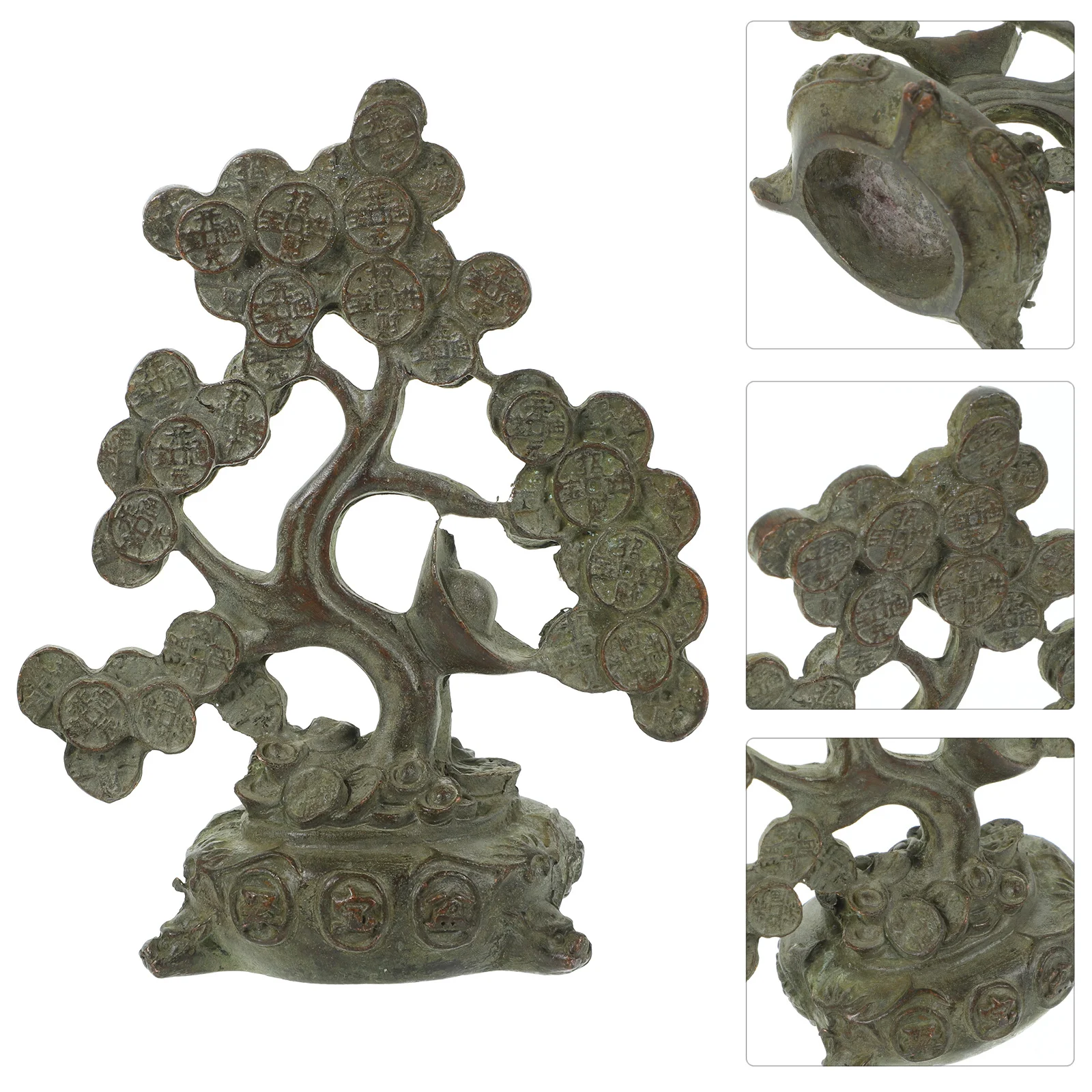 

Adjustable Man Vintage Decor Desktop Copper Money Tree Decoration Chinese Style