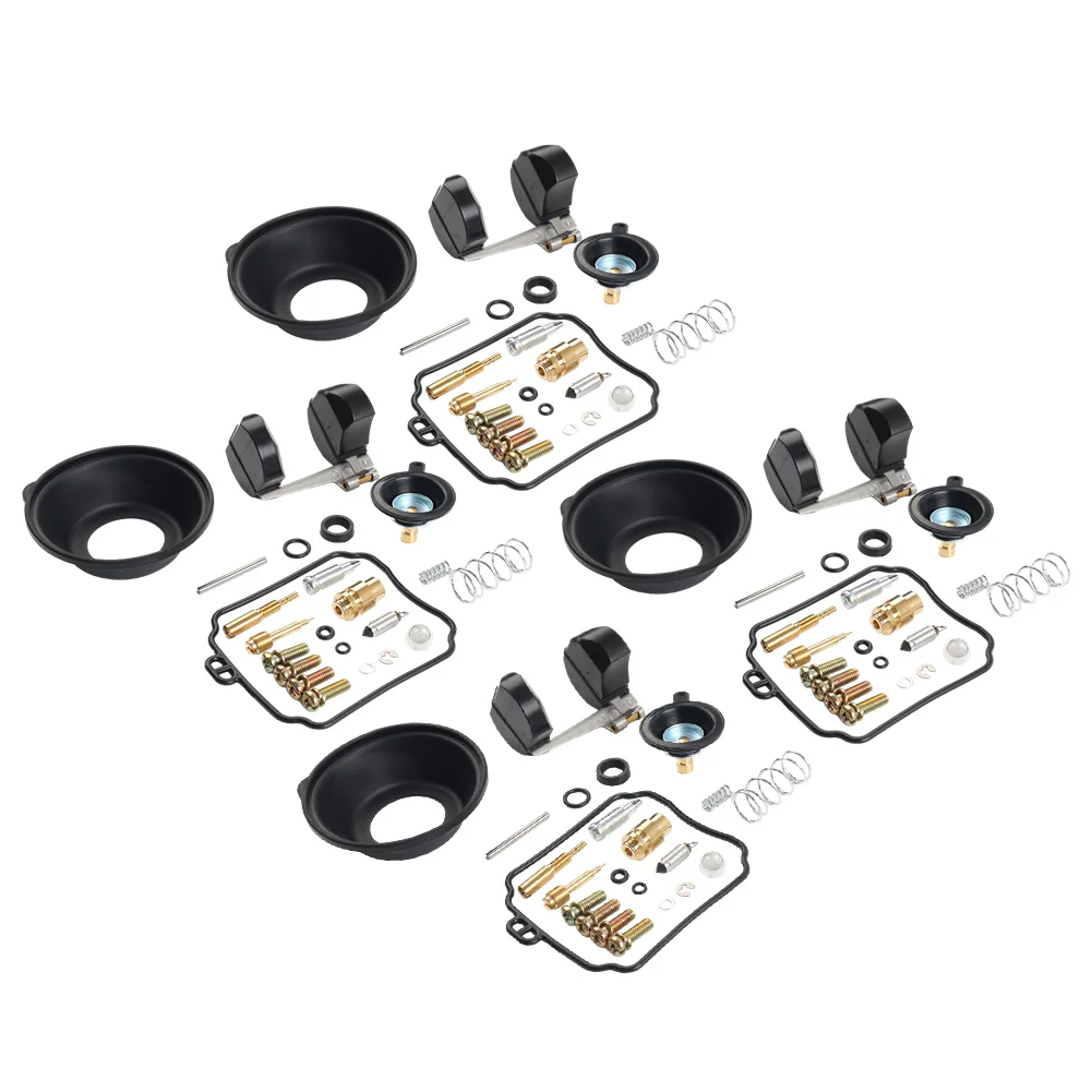 4 SETS Motorcycle Carburetor Repair Kit Float Diaphragm For Yamaha XVS650 V-STAR 1998-2015 For XV250 Virago 1995-2007