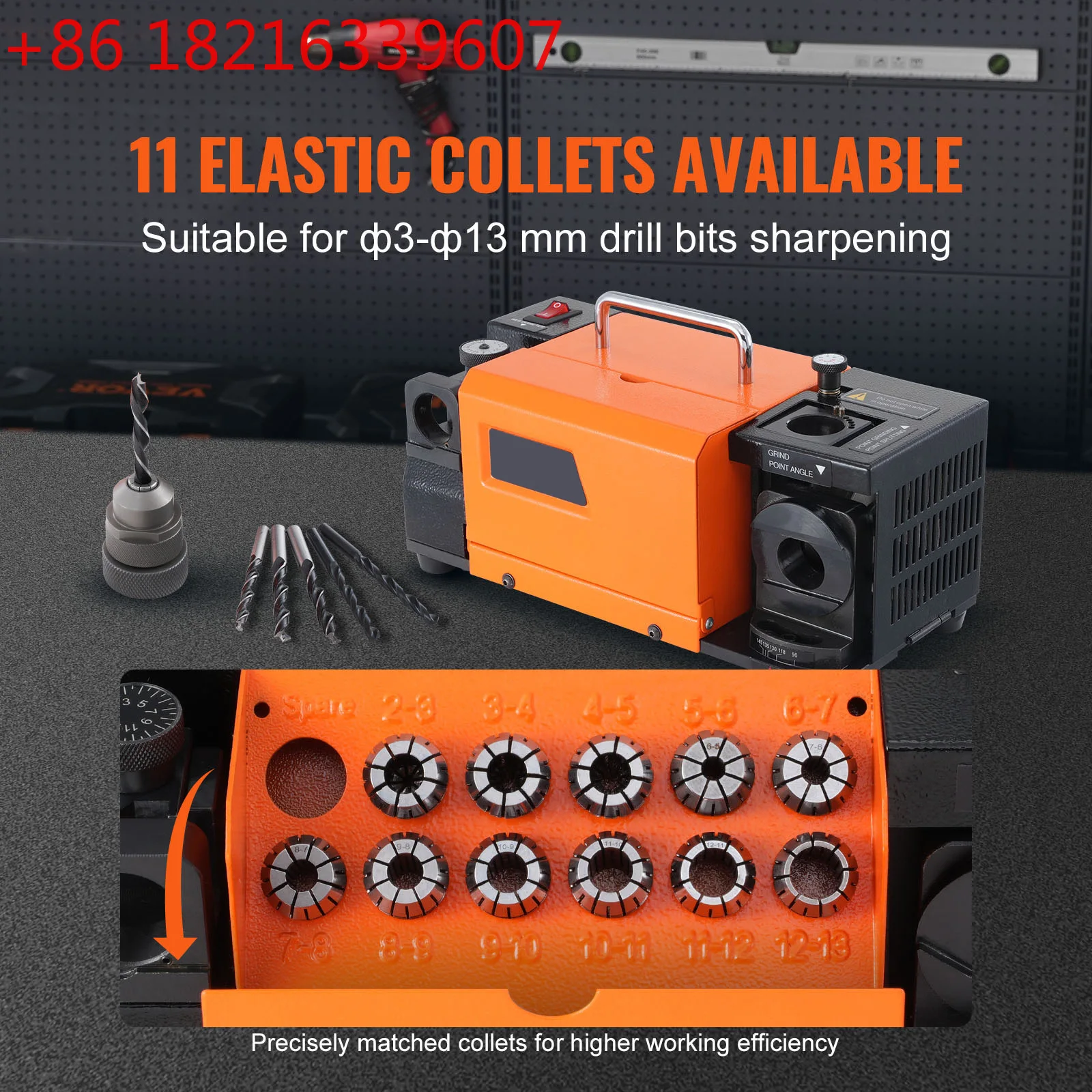 TAO SucceBuy Drill Bits Sharpener MR-13A MR-13B MR-20G Mill Grinder Portable Sharpening Machine with 18/11 Collets For Workshop