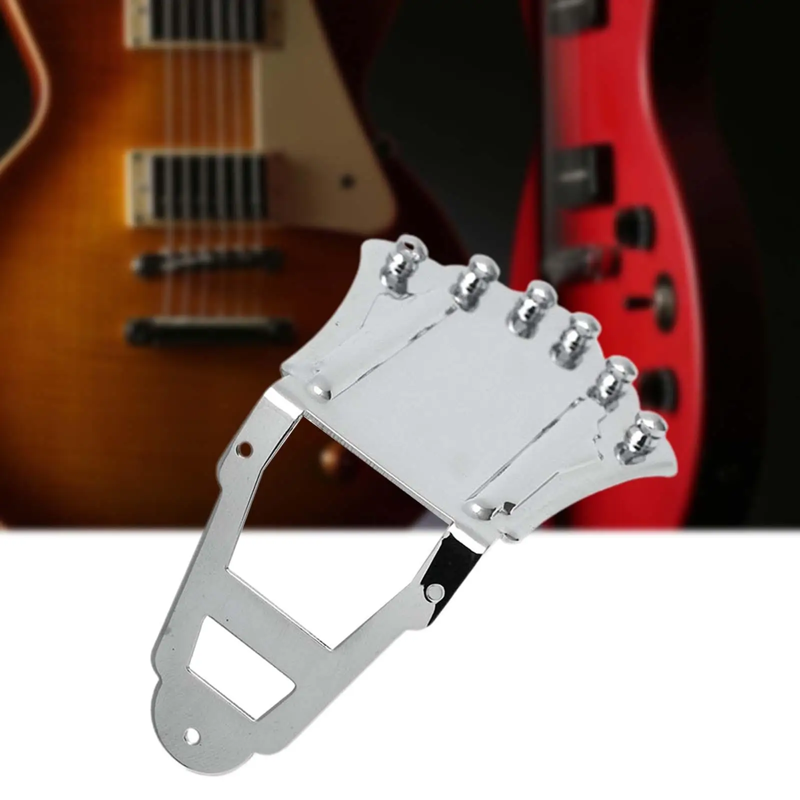 Guitar Trapezoidal Tailpiece Bridge Musical Instrument Accessories Jazz Guitar Bridge Tailpiece for Archtop Guitar Replacement