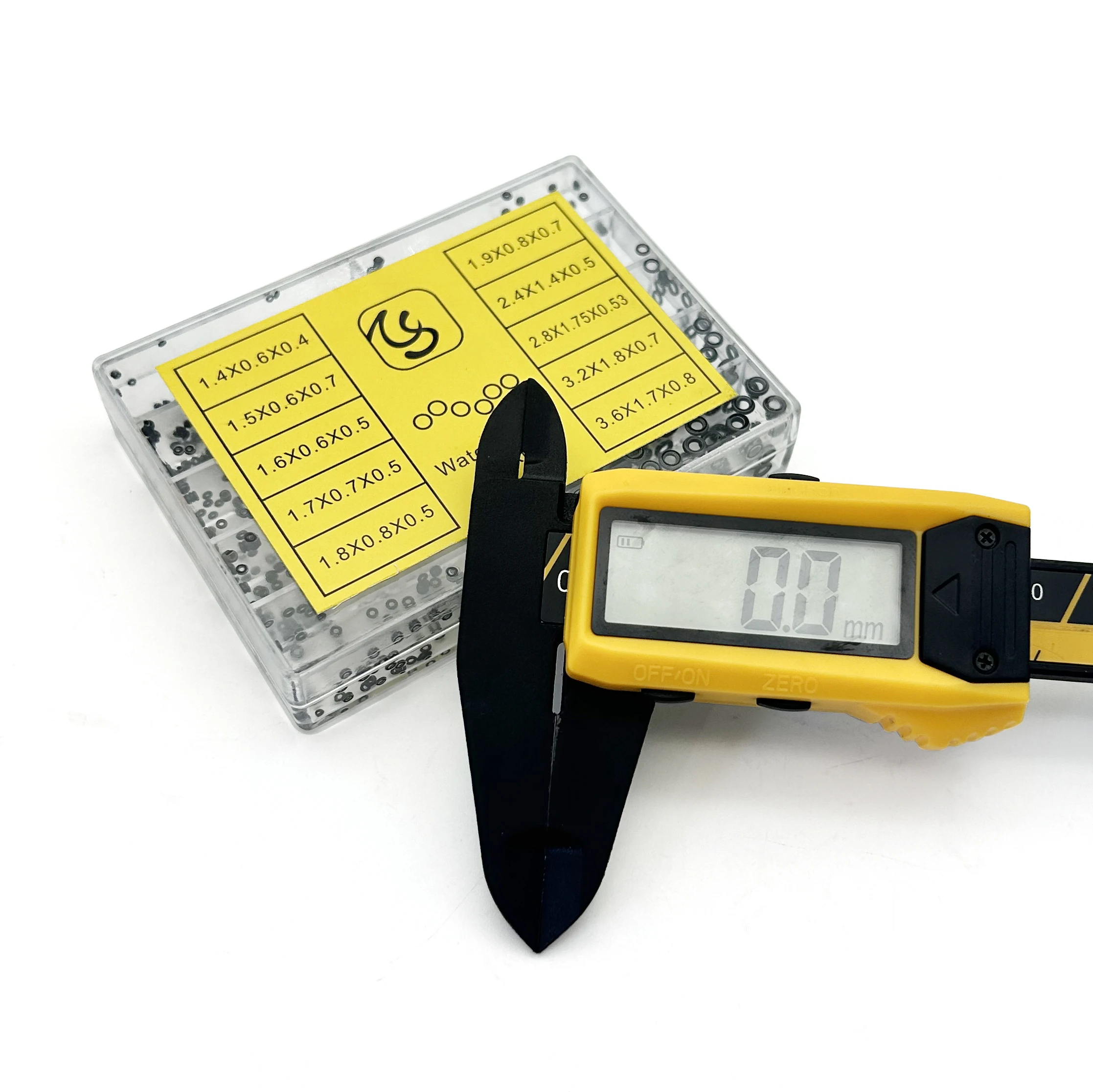 NBR Nitrile Rubber Watch O-Ring Set Precision-Fit Seals Oil-Resistant Watch Washer 0D 1.4mm-3.6mm/lD 0.6mm~1.7mm/CS 0.4mm~0.8mm