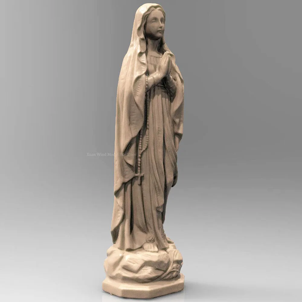 3D Model STL File for CNC Router Laser & 3D Printer -Virgin Mary