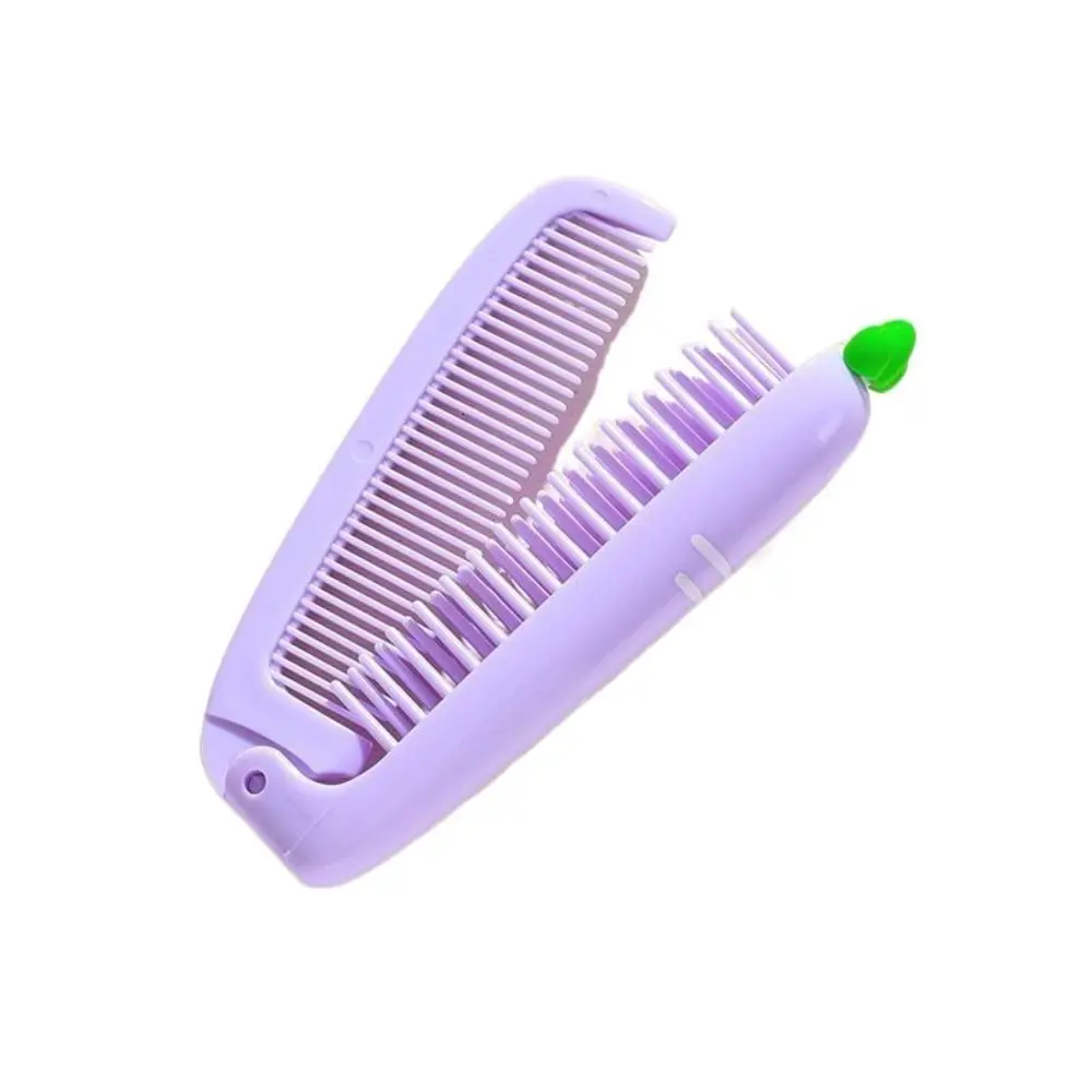 Portable Cartoon Foldable Hair Comb Carrot Detangling Folding Comb Hair Styling Professional Hair Brush Girls