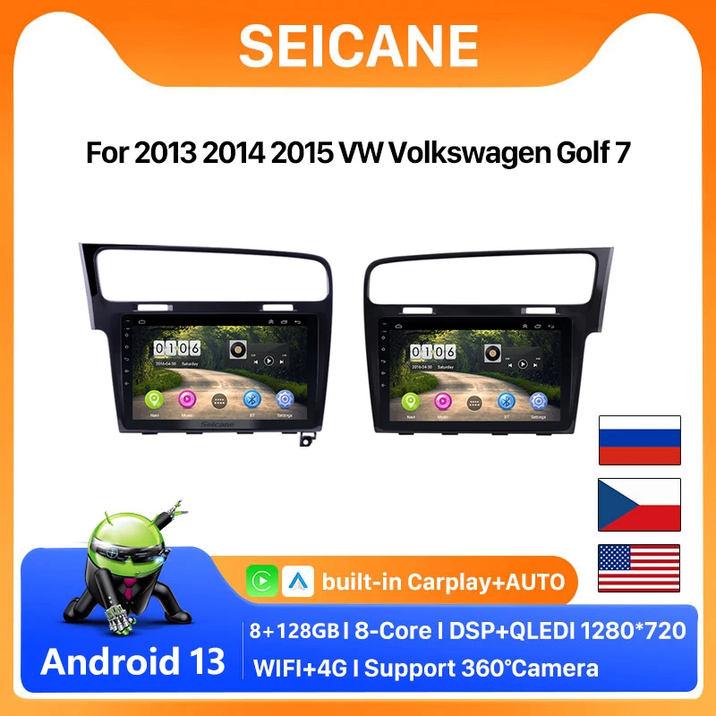 

For Volkswagen VW Golf 7 MK7 GTI 2011 2012-2021 Car Radio Carplay QLED Multimedia Android 13 Auto GPS Stereo Video Player 2din