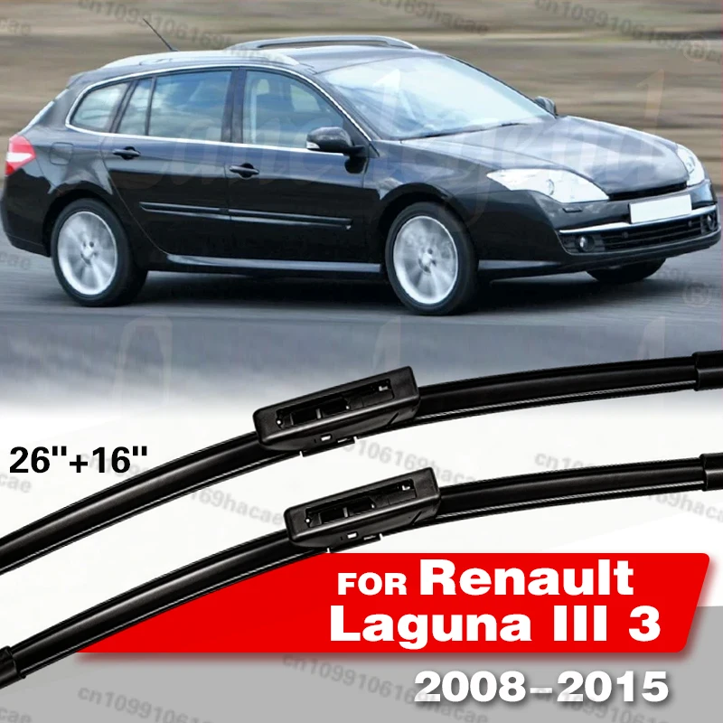 

For Renault Laguna III 3 2008-2015 2009 2010 2011 2012 2013 2014 Windshield Windscreen Window 26"+16"Front Wiper Blades