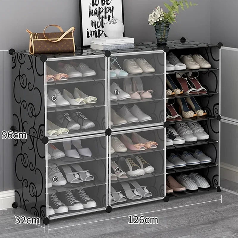 Mobile Box Shoe Cabinet Shelf Storage Entryway Space Saving Bench Display Shoe Stand Shelves Armoires De Salon Home Furniture