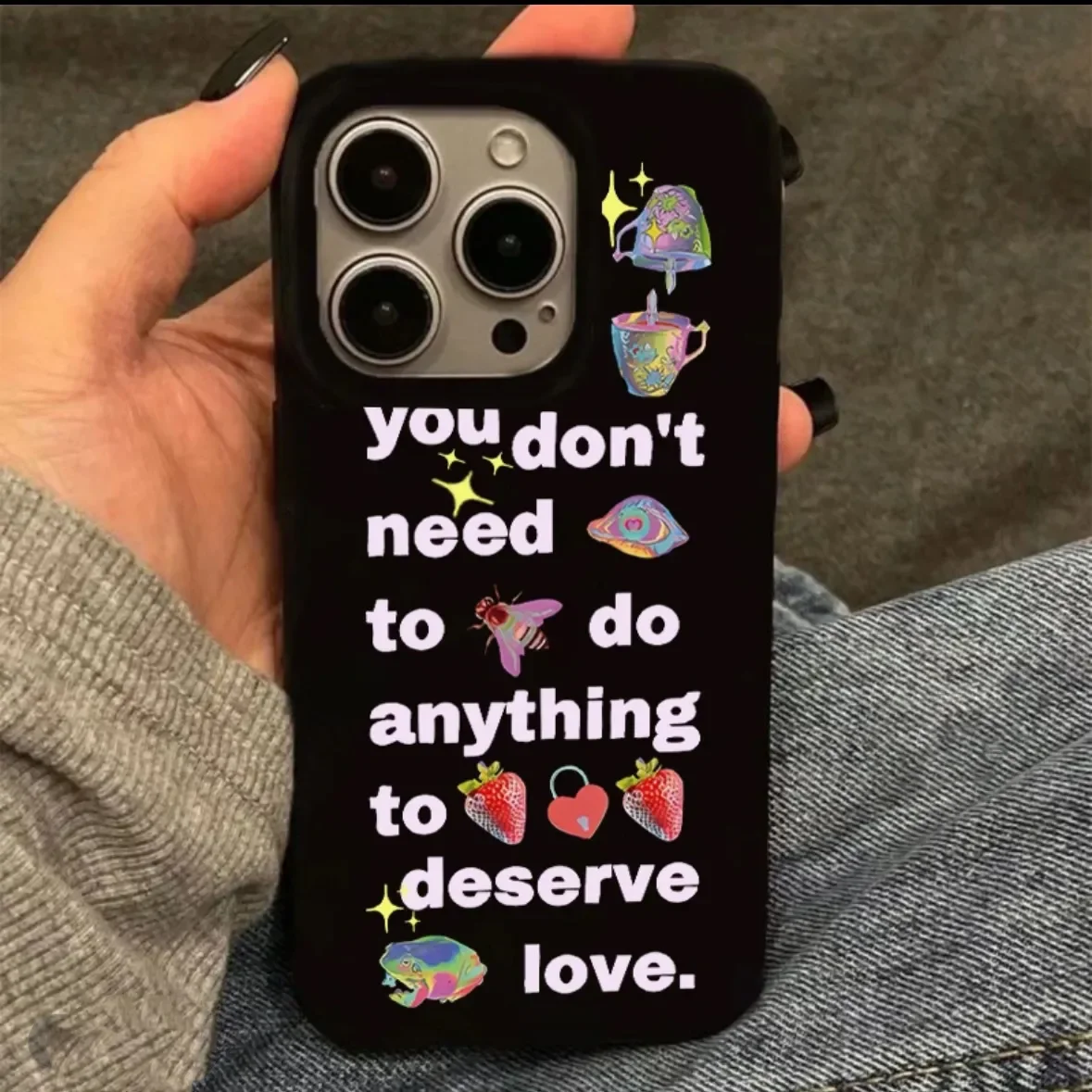Ins Strawberry Letter Phone Case For iPhone 16 Pro Max 15 Pro 14 13 12 11 Pro X Xr Xs max Mini 7 8 Plus Lovely Y2K Phone Cases