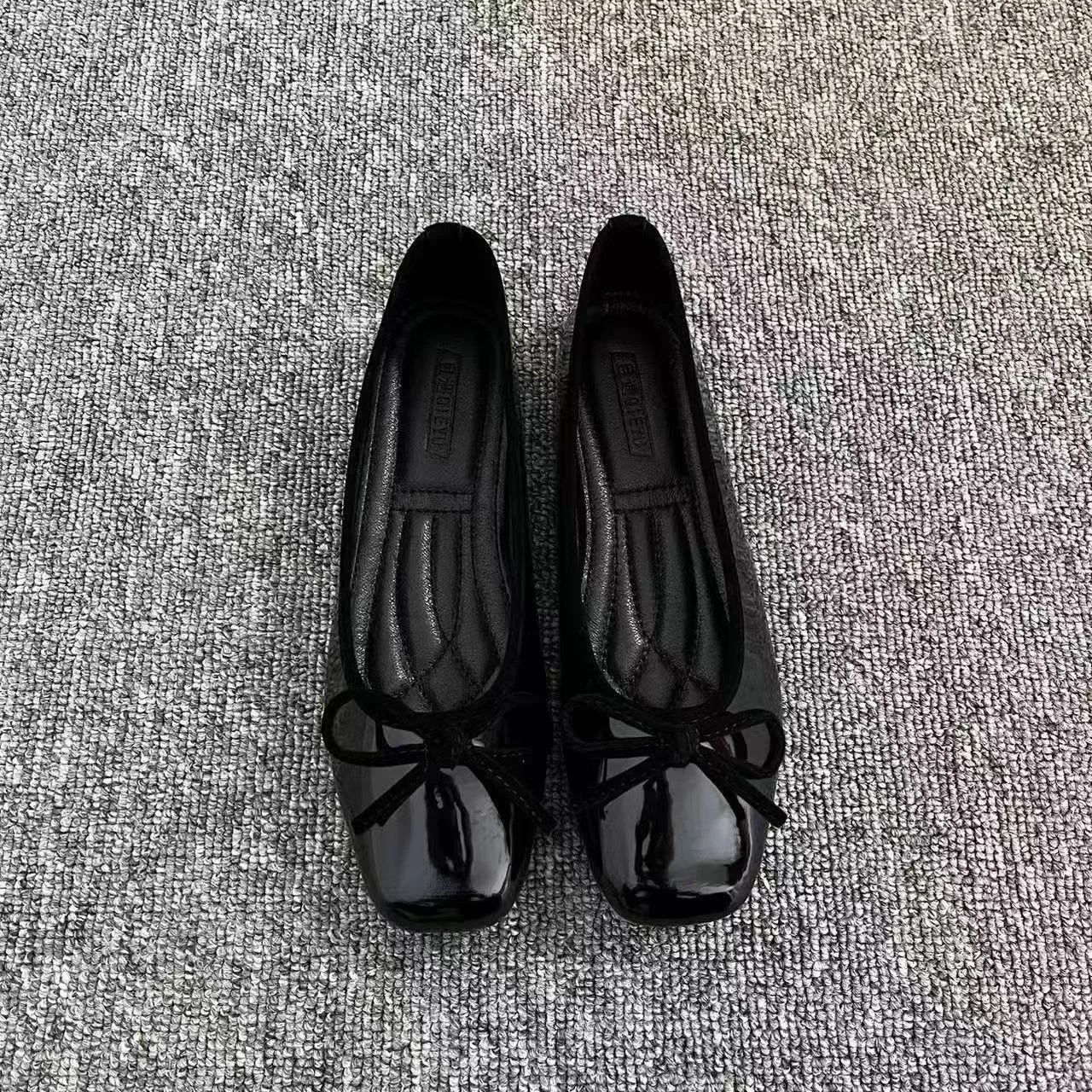 Spring New French Square Toe Flat Shoes - Women's Shallow Bowknot Casual Mary Jane Flats, Comfortable Versatile Daily Pumps 2026