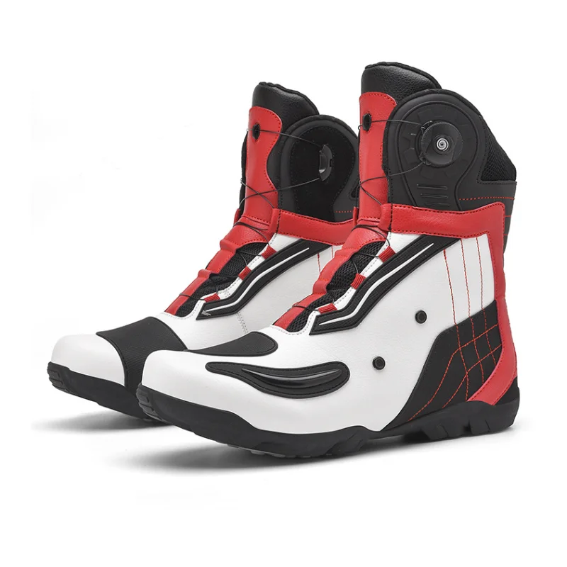 Leather Waterproof Motorcycle Boot Motorcycle Boots Sports Shoes Motorcycle Equipment Bicycle Boots Retro Riding Shoes Motor Va