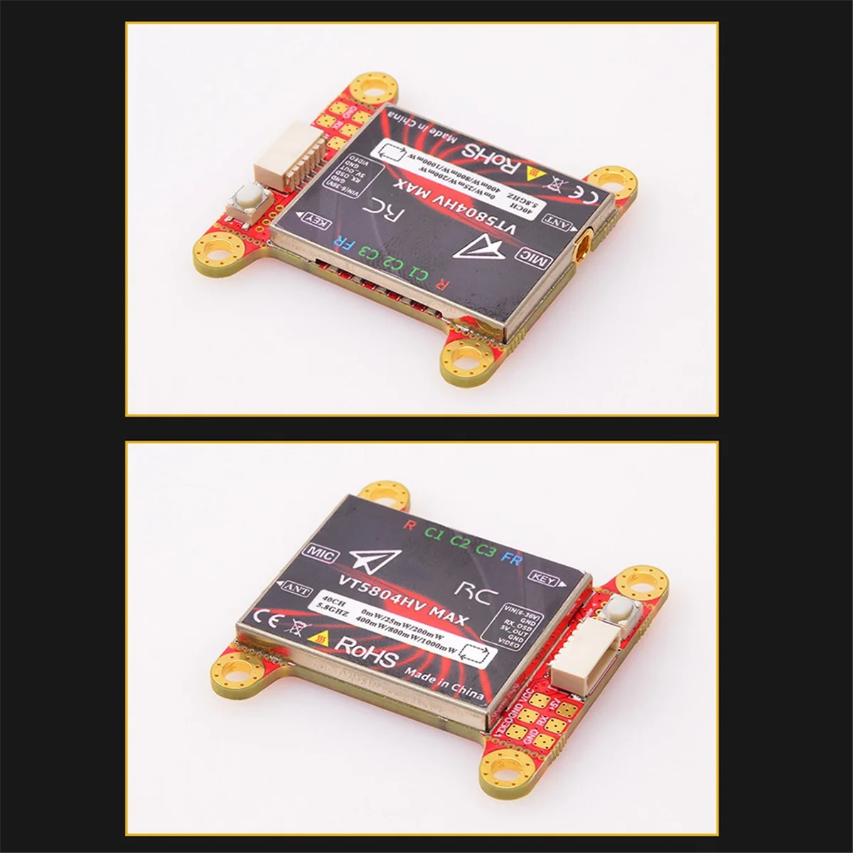 

For PandaRC VT5804HV MAX 5.8G 1W VTX 40CH FPV Video Transmitter OSD Adjustment Parameters NTSC/PAL for FPV RC DroneJADD