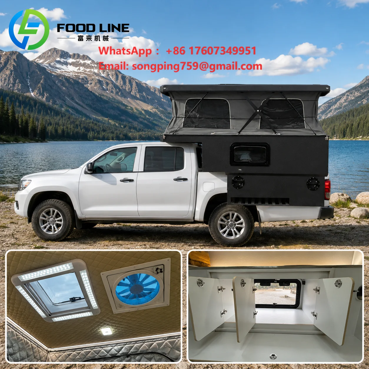 Pickup Truck Camper Top Cheapest Roof Top Tent Camper Module for Pickup