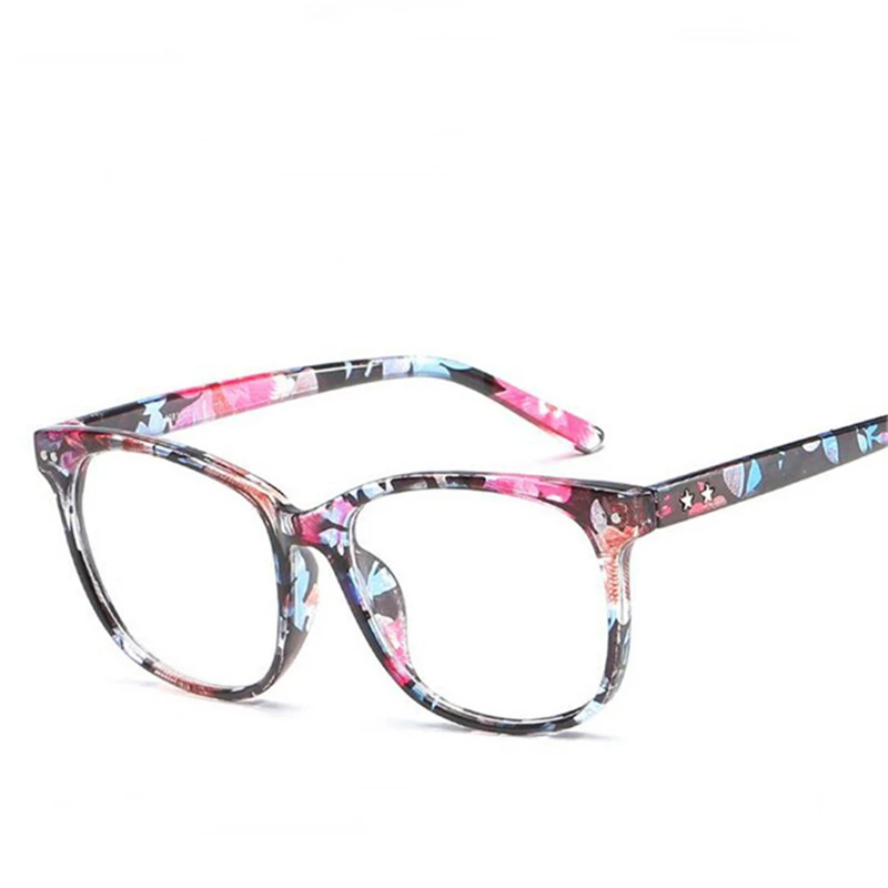 -0.5 -0.75 -1.0 To -4.0 Retro Rivet Square Myopia Glasses With Cylinder Fashion PC Frame Anti Blue Rays Prescription Eyeglasses