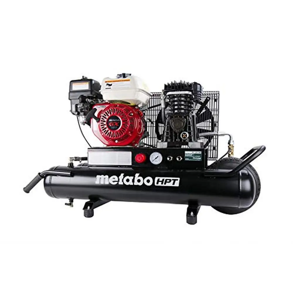 Gas Powered 8-Gallon Wheeled Air Compressor with Honda GX Engine Premium Material Centralized Controls Pneumatic Throttle