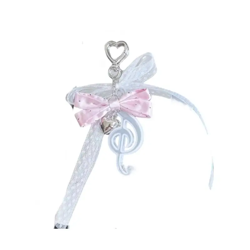 31BB Translucent Music Note Keychain Charm for Daily Carry Items Use