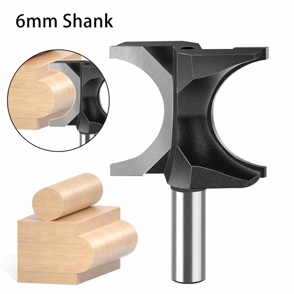 Positive Half Round Arc Decorative Router Bit 6mm Shank For Woodworking Engraving Trimmer Tool Milling Cutter